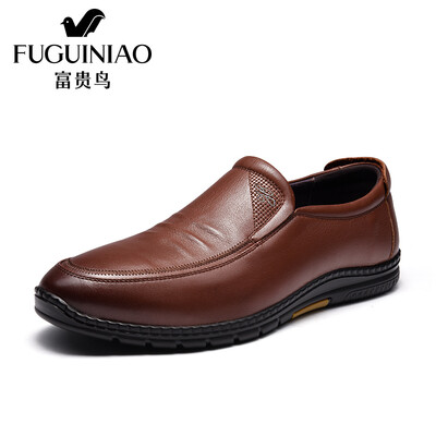 

FUGUINIAO business casual shoes mens comfortable low-cut fashion S993716 brown 38