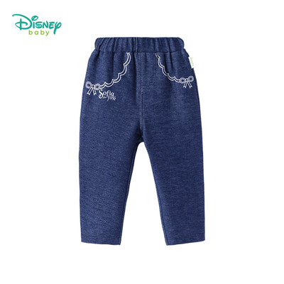 

Disney childrens clothing new girls Sophia Princess casual knit imitation denim trousers baby clothes 183K799 dark blue 12 months height 80cm