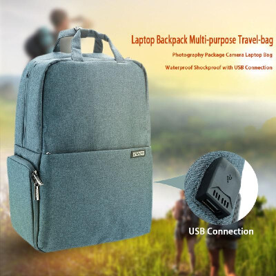 

Traveling Tools Laptop Backpack Multi-purpose Travel-bag Photography Package Camera Laptop Bag Waterproof Shockproof with USB Conn