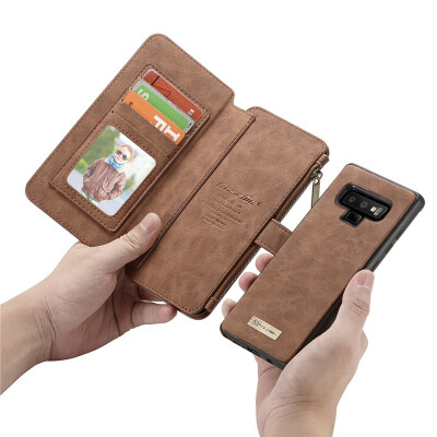 

CaseMe Multi-function split 2 in 1 Wallet Card slot Case For Samsung Galaxy Note 9 Leather Magneti Case cover phone bags