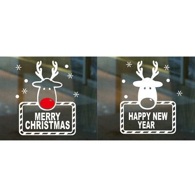 

Winter Cartoon Water-Resistant Sticker Showcase Window Wall Christmas Children Sticker Home DIY Decoration