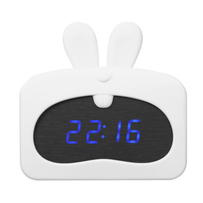 

Mini LED Digital Alarm Clock USB & Battery Operated Time Date Temperature Display Sound Control Alarm Clock with Adjustable Lumina