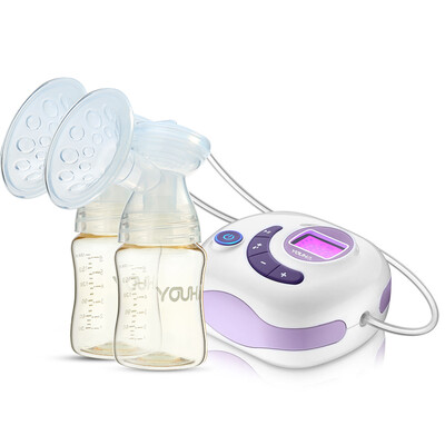 

Double Electric Breast Pump Comfort Portable Rechargeable LCD Breastfeeding Milk Pump With Stimulation & Expression 6 Adjustable L