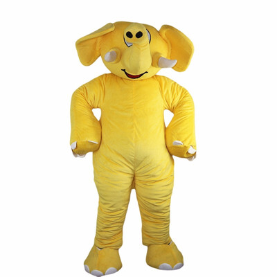 

LangtengYellow Elephant Mascot Costume Cartoon Cosplay Party Halloween Christmas Festival Performance