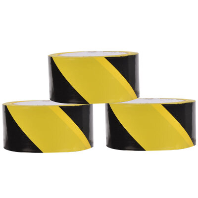 

Excellent times solid UBGU PVC warning tape 3 rolls yellow black 50mm 22 meters safety logo tape color lined zebra line warning