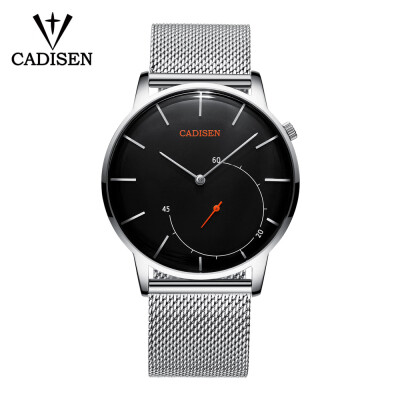 

CADISEN C2029 Men Watch Quartz Watch Top luxury Business Brand 3ATM Waterproof Mineral Reinforced Mirror Leather Strap Round Dial