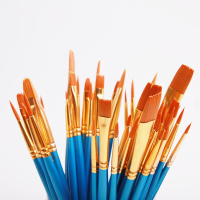 

NeillieN Childrens Painting Brushes Watercolor Brushes Oil Brushes Pigment Filling Pens Nylon brush50 branches Suit