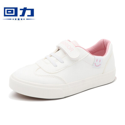 

Warrior childrens shoes girls sports shoes Velcro baby shoes casual white shoes WZ18-806F white powder 31