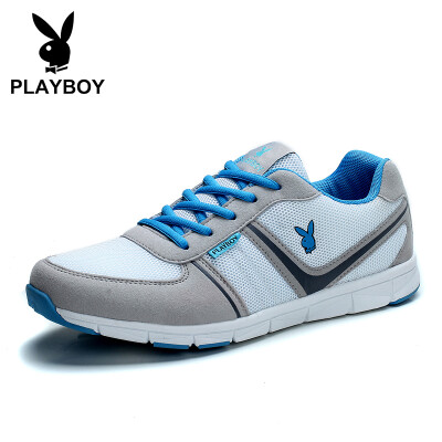 

Playboy PLAYBOY fashion wild mesh sports shoes mens lightweight breathable DA51036 white light gray 42