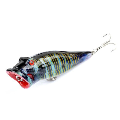 

8cm 124g Artificial Top Water Fishing Lure 3D Eyes Hard Popper Lures for Saltwater Freshwater