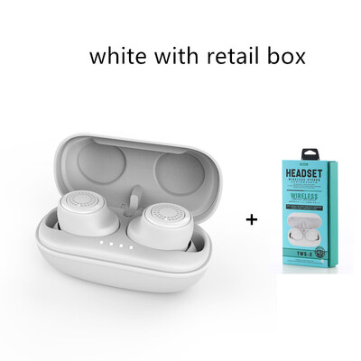 

Remax TWS-2 Wireless Headset Bluetooth Earpieces Earbuds Twins Earphone With Charging box headphones Better than i7S Tws