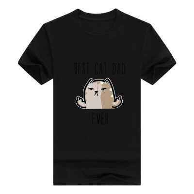 

Funny Cat Gifts Best Cat Dad Ever Young Mens T-Shirt