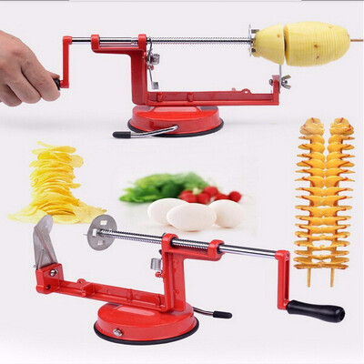 

Stainless Steel Manual Potato Shredders Machine Tornado Potato Slicer