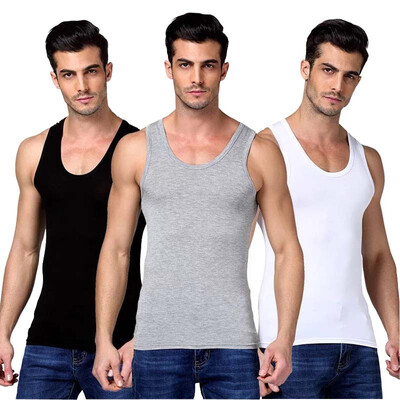 

Aa-shop Men Top&Tees Tank Tops Business fashion Underwear fitness Vest Sleeveless vest Garment Cotton