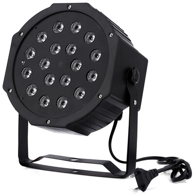 

18W RGB LED Flat Par Light Stage Lamp Disco DJ Bar Effect UP Lighting with Remote Control