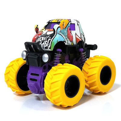 

Hot Sale Car Toy Cartoon Graffiti Car Model of Bigfoot Alloy Vehicle with Return Inertia for Children Gift