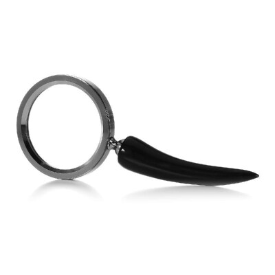 

Magnifier Decorated with Horn Small Size Metal Frame Reading Tool Study Room Desk Decoration Practical Tool