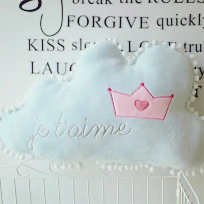 

NeillieN Romantic letter cushions cloud plush toys crown headrest pillows cushions childrens room decorative pillows