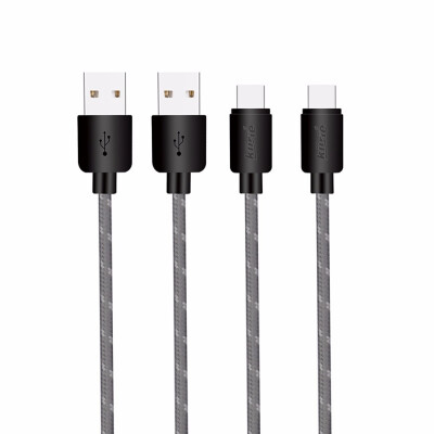 

Kiirie USB Type-C Cable 2pcs 1Mx 2 Nylon Braided Cord Fast Charging Cable For Type C USB Devices