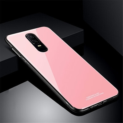 

Goowiiz Phone Case For OnePlus 5T66T Luxury Fashion Tempered Glass Slim Cover Soft edge Anti fall