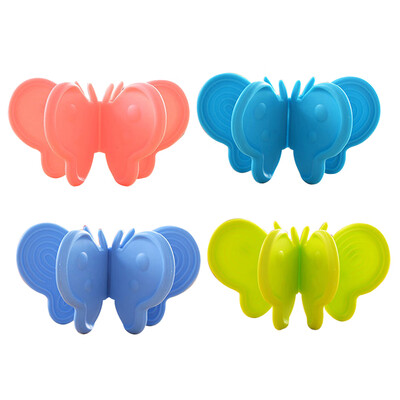 

2 Pcs Random Color Silicone Anti-scald Heat Resistant Glove Clips Non-slip Cookware Pan Bowl Pot Heat Insulated Finger Protector C