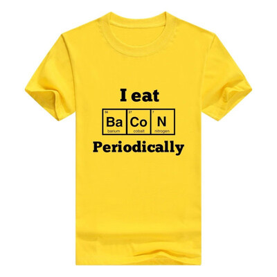 

Funny Bacon Gift Science I Eat Bacon Periodically T-Shirt Top