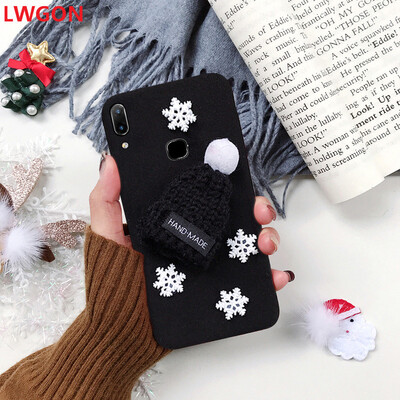 

Applicable iPhone X  Microfiber Christmas Hat Mobile Cover case XR Snowflake