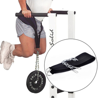 

Nylon Dip Belt Back Support Belt for Weight Lifting Power Lifting Back Support Power Belt Body Building Training Tool Metal Chain