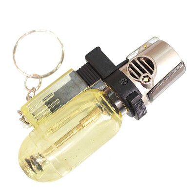 

2pcs Cigarette Accessories Pendant Torch Cigar Lighter Refillable Windproof Cylindrical Shape Butane Gas Lighters Transparent with