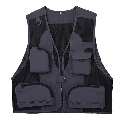 

Outdoor Fishing Waistcoat Sleeveless Mesh Fishing Jacket Multi-pockets Hunting Photography Hiking Climbing Fishing Vest for Men