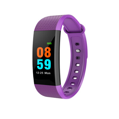 

Smart Band Bracelet Watch Wristband Fitness Tracker BT 40 Android iOS Compatibility 096in OLED Touch Screen Purple