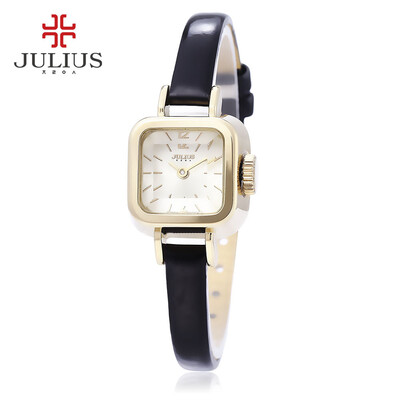 

Julius JA - 496 Female Quartz Watch Slender Strap Stereo Cut Mirror Square Dial 3ATM Wristwatch