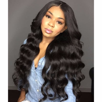 

150 Body Wave Lace Front Human Hair Wig Brazilian Virgin Hair with Baby Hair Natural Color