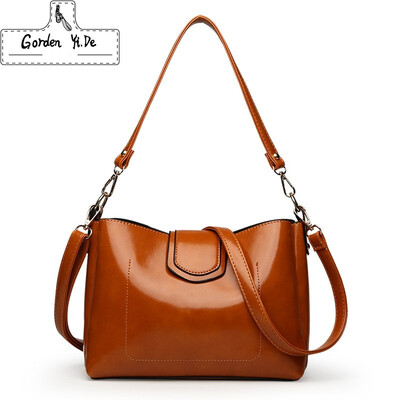 

High Quality Leather Women Bag Bucket Shoulder Bags Solid Big Women Handbag Set Large Capacity Tote Bolsas Feminina Famous Brand