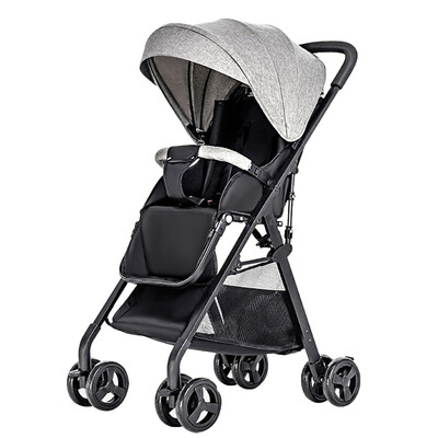 

Baby Stroller High View Pram One Step Fold Lightweight Convertible Baby Carriage with Multi-Positon Reclining Seat Extended Canopy