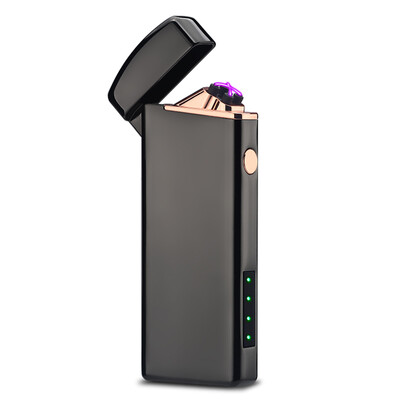 

Metal USB Rechargeable Electric Lighter Windproof Flameless Dual Arc Electronic Cigarette Lighters