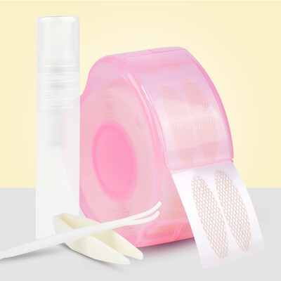 

Beauty skin mesh lace openwork double eyelid stickers 360 stickers half-month type  MF8701 double-sided invisible natural seamless glue free with spray bottle tweezers push rod
