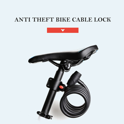 

Bicycle Lock 14m 18m Water-proof Anti Theft Braided Cable Lock Bike Lock with Mounting Bracket&3 Keys