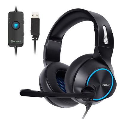 

Wolf Bowang NUBWO N11 Headphones Head-mounted 71-channel computer esports game headsets eat chicken Jedi to survive black&blue