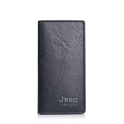 

JEEP BULUO Wallet Men Leather Men Wallets Business Brand Card holder Coin Purse Mens Long Wallet Clutch carteira masculina 8068