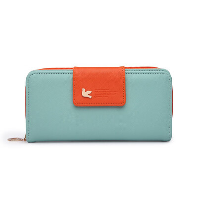 

LKX Fashion Ladies Purses Brand Wallet Women Long Zipper Coin Purse Women Wallets Pu Leather Card Holder Colorful Clutch Female