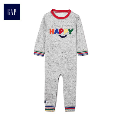 

GAP flagship store childrens clothing baby plus velvet jumpsuit romper men&women baby newborn clothes 395616 light color woollen 90cm 18-24 months