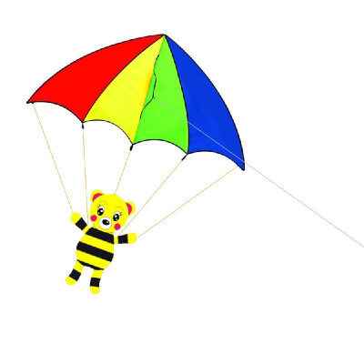 

Colorful Cartoon Parachute Kite Outdoor Sport Single Line Flying Kite with 30m Flying Line for Kids Adults