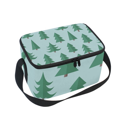 

ALAZA Insulated Lunch Box Green Tree Lunch Bag for Men Women Portable Tote Bag Cooler Bag
