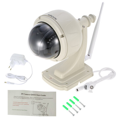 

KKmoon 1080P 20MP 129" CMOS Wireless WIFI Dome PTZ HD IP Camera Outdoor Waterproof 27-135mm 5X Optical Zoom Auto Focus Lens