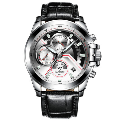 

Cadisen Watch Men Sport Chronograph Clock Quartz Wristwatch Business Waterproof Watch Men