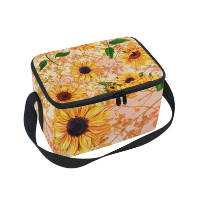 

ALAZA Lunch Box Insulated Sunflowers Lunch Bag Large Cooler Tote Bag for Men Women