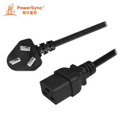 

Baoer Xingke GB three-insert 90 degree 16A plug machine room cabinet large server power cord black 3 m WS-015D MPJG0030