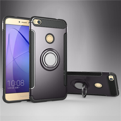 

Back Cover For Huawei P8 Lite 2017 Case Car Holder Stand Hard PC Silicon Ring Suction Bracket Celulars Fecoprior