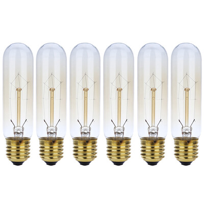 

Lightme 6pcs T10 230V 40W E27 110 - 120LM 5AK Retro Edison Bulb Tungsten Filament Light Bulb